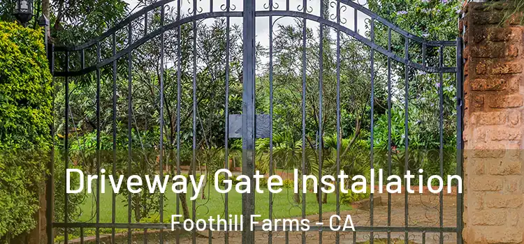 Driveway Gate Installation Foothill Farms - CA